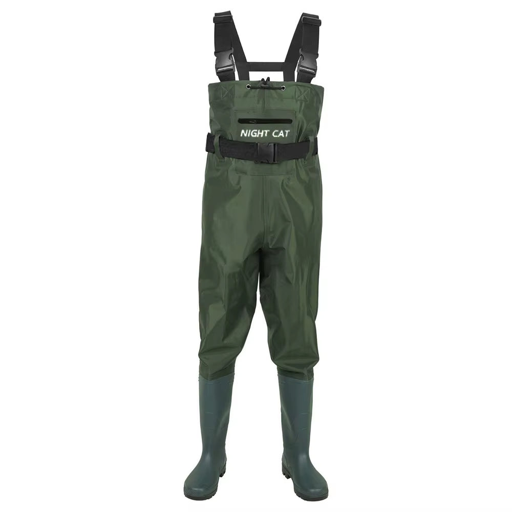 Lightweight Fishing Waders Full Waterproof Breathable Diving Pants Pvc Rubber Fly Fishing Hunting Chest Waders with Boots