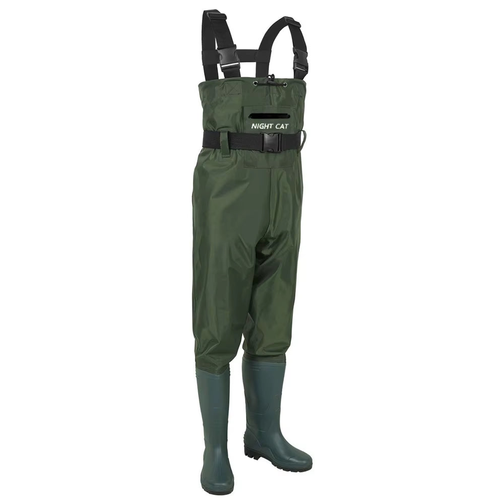 Lightweight Fishing Waders Full Waterproof Breathable Diving Pants Pvc Rubber Fly Fishing Hunting Chest Waders with Boots