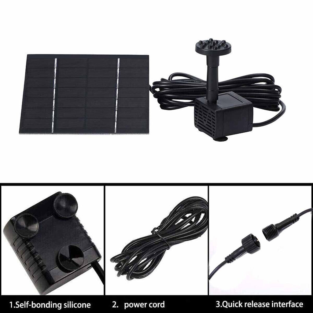 Solar Water Fountain Pump Outdoor, Upgraded Solar Fountain Pond Pump, for Garden