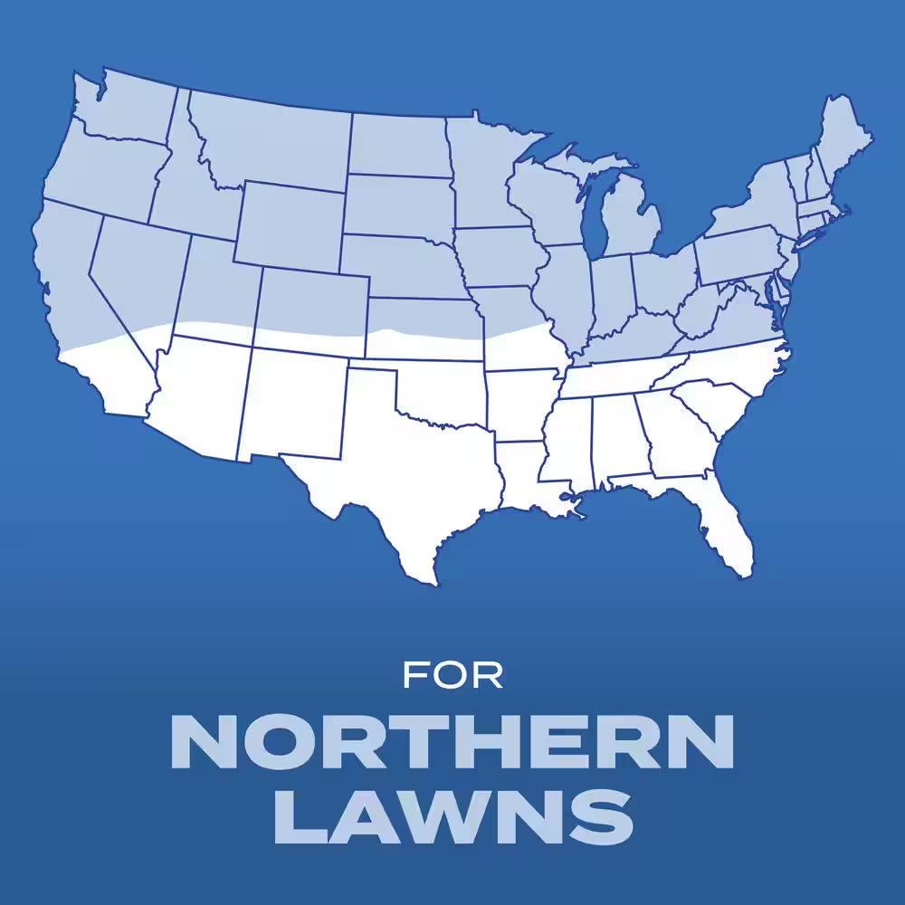 Turf Builder 32 Lbs. Grass Seed Sun & Shade Mix with Fertilizer and Soil Improver Thrives in a Variety of Conditions