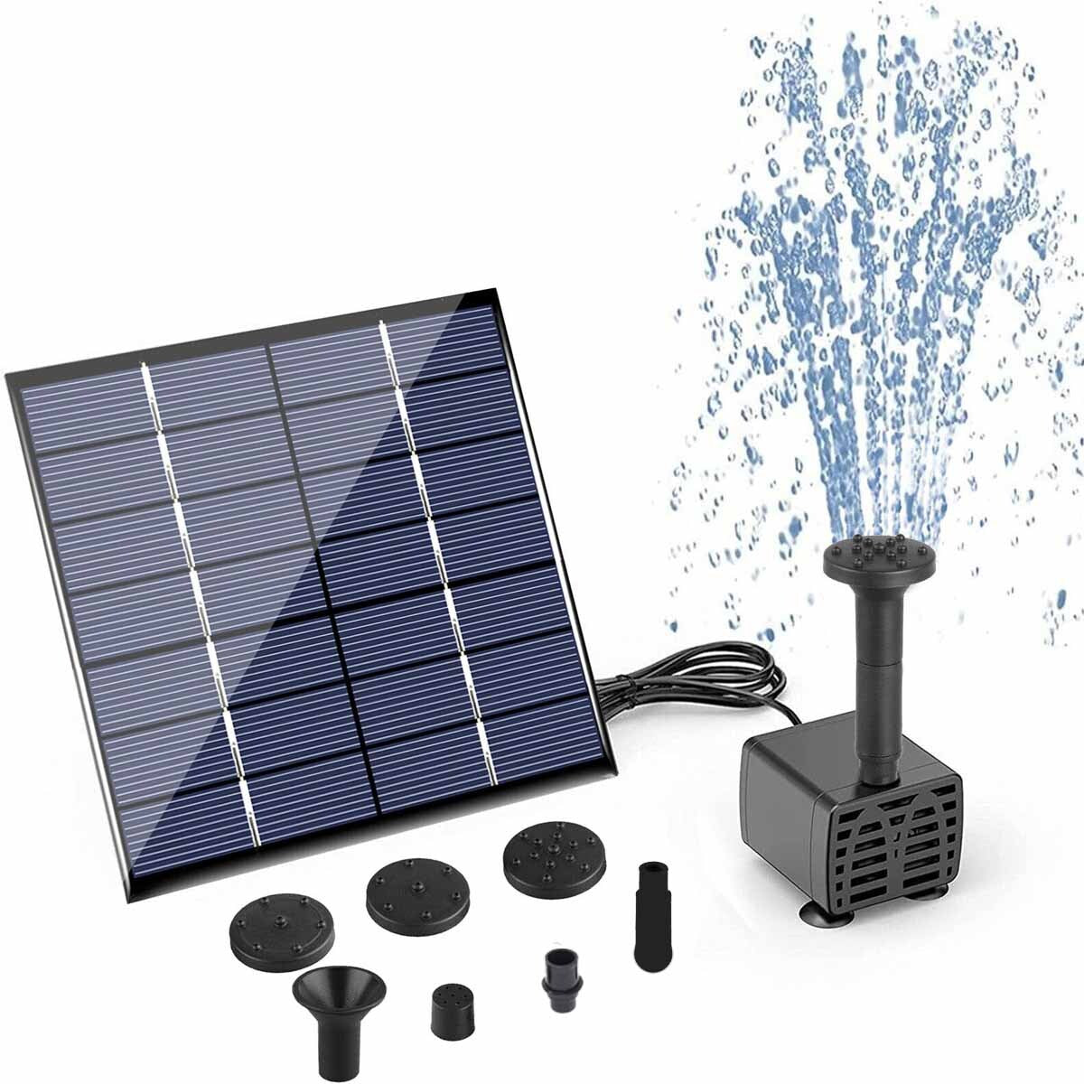 Solar Water Fountain Pump Outdoor, Upgraded Solar Fountain Pond Pump, for Garden