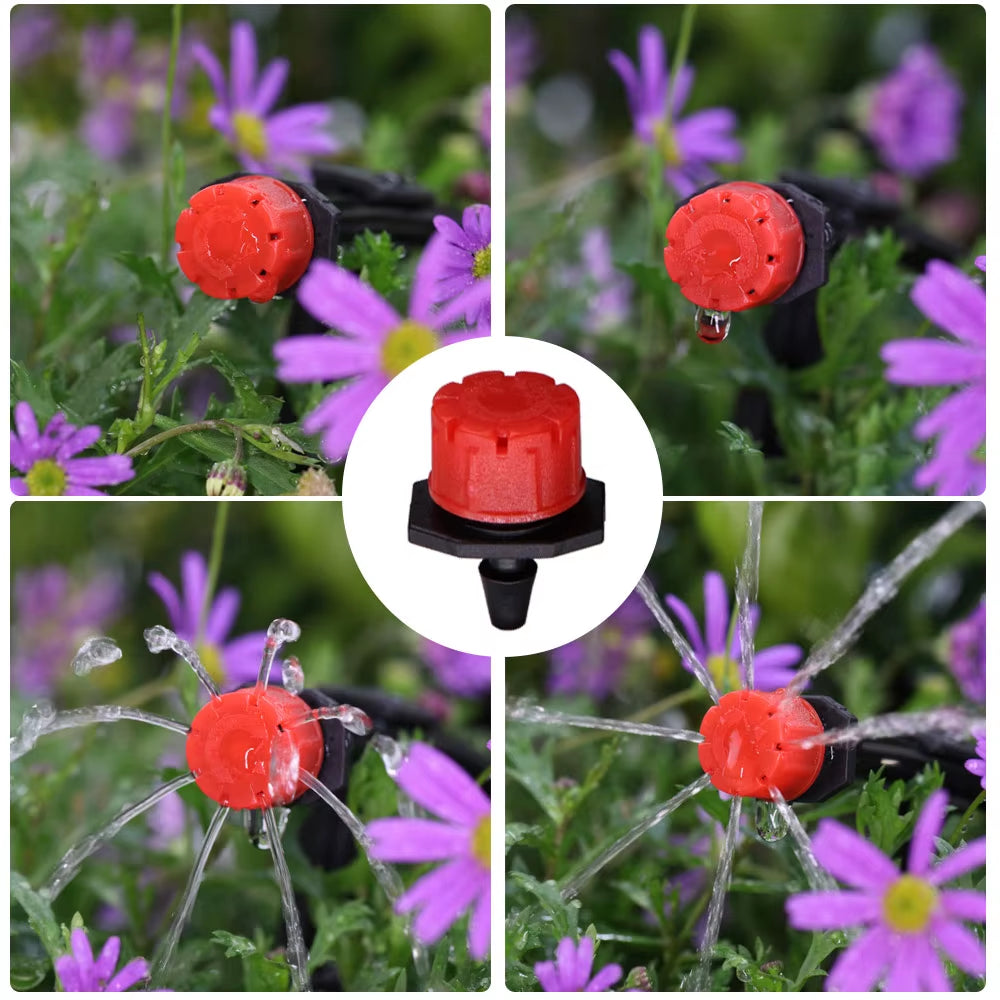 Garden Greenhouse Automatic Misting Cooling Irrigation Kit 45/60/80/100W Self-Priming Pressurize Water Pump Drip Watering System