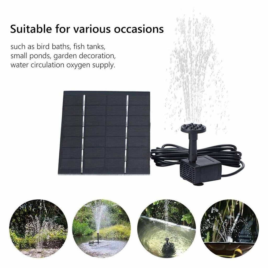 Solar Water Fountain Pump Outdoor, Upgraded Solar Fountain Pond Pump, for Garden