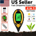 4 in 1 LCD Digital Soil Tester PH Water Moisture Temperature Sunlight Plant Test