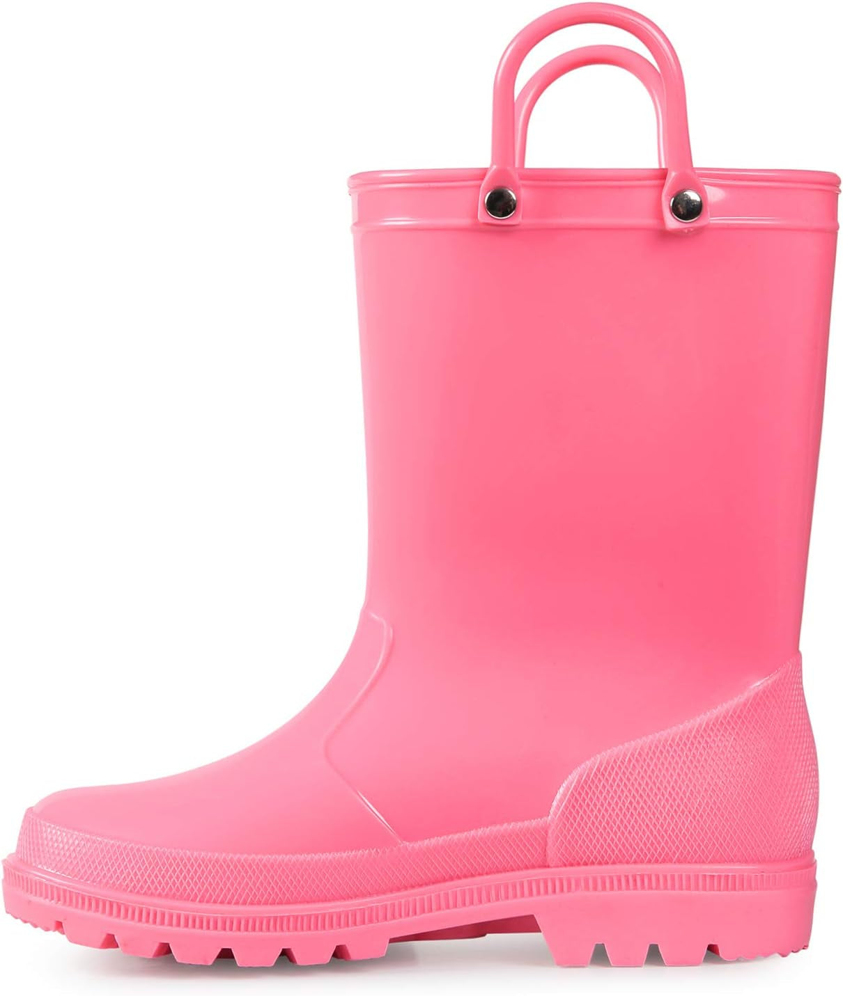 Kids Girls & Boys Rain Boots with Easy-On Handles Waterproof Outdoors